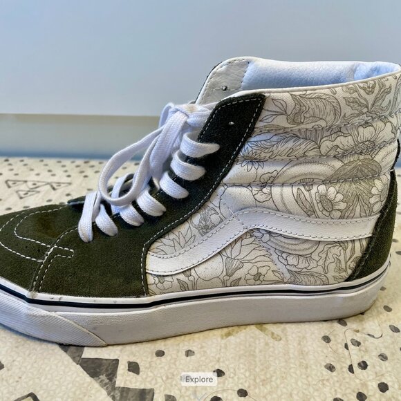 Vans SK8 Hi Floral Womens Sneakers (size 9) - Picture 2 of 5